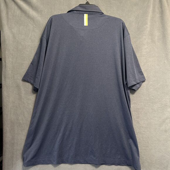 Rhoback Performance Polo Mens XXXL 3XL Solid Blue Heathered Golf Active - Picture 5 of 9